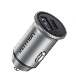 Cargador de Coche Vention FFFH0/ 1xUSB-Tipo C/ 1xUSB/ 30W | APLIUM