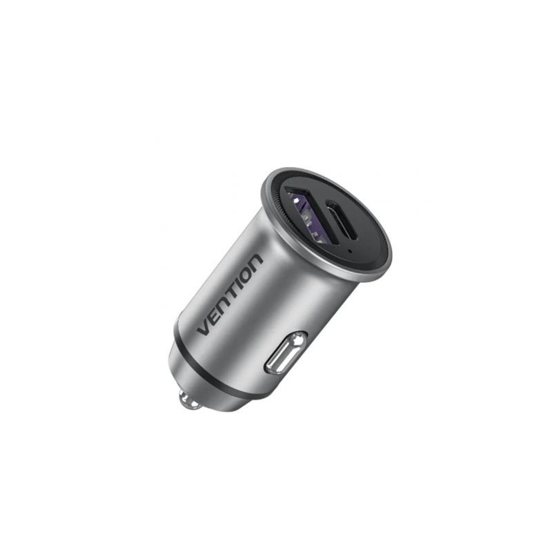 Cargador de Coche Vention FFFH0/ 1xUSB-Tipo C/ 1xUSB/ 30W | APLIUM