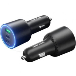 Cargador de Coche Vention FFQB0/ 2xUSB-Tipo C/ 1xUSB/ 100W | APLIUM