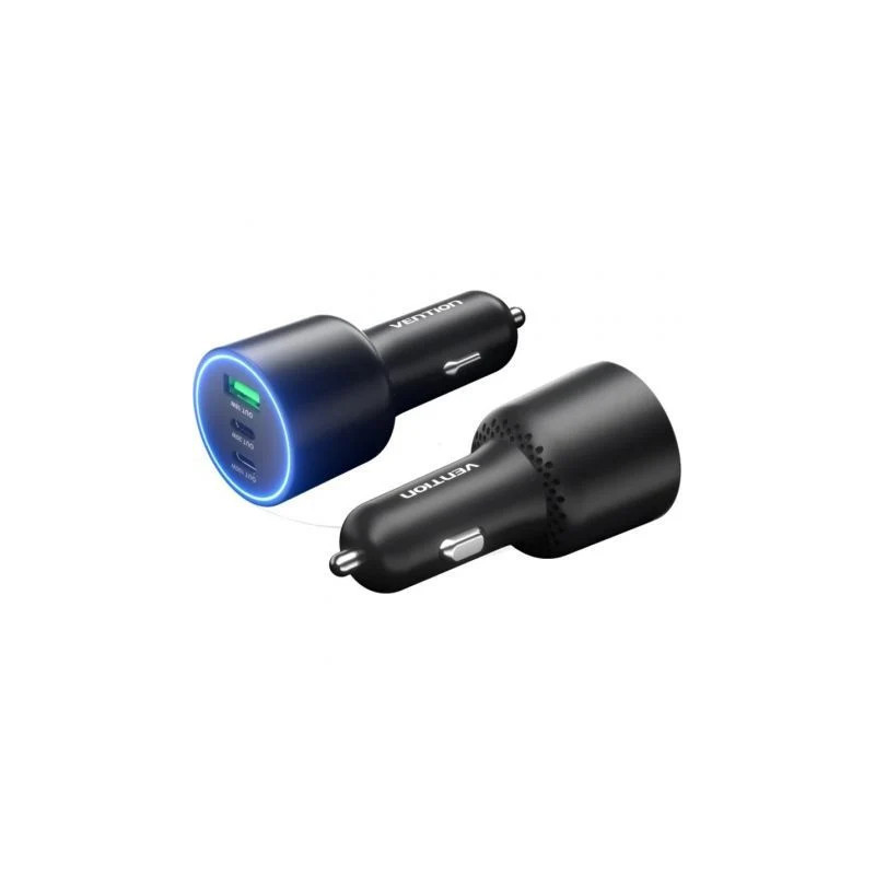 Cargador de Coche Vention FFQB0/ 2xUSB-Tipo C/ 1xUSB/ 100W | APLIUM