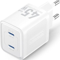 Cargador de Pared GaN Vention FEFW0-EU/ 2xUSB Tipo-C/ 45W | APLIUM