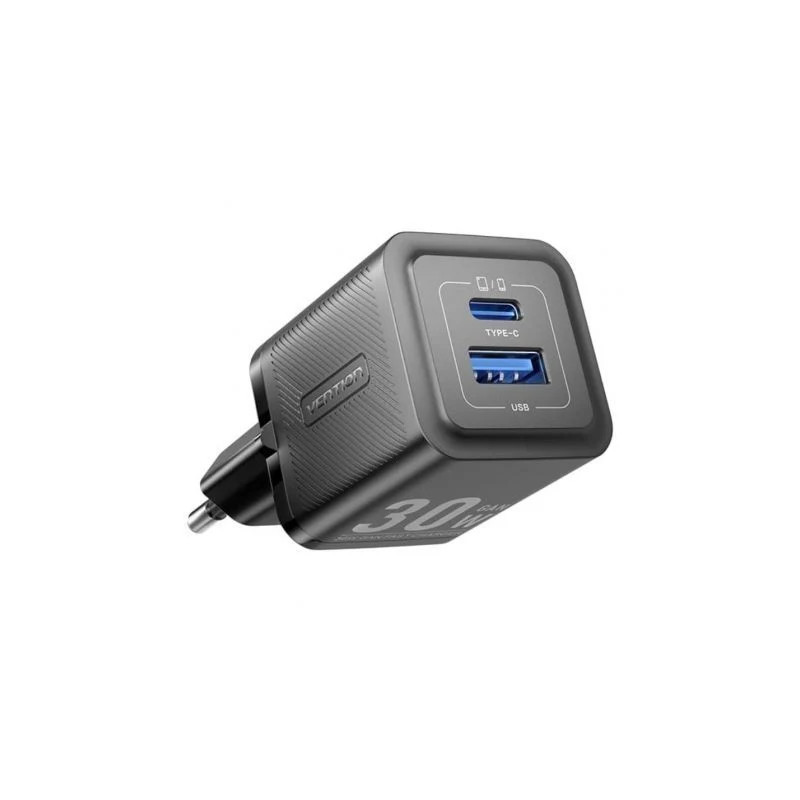 Cargador de Pared GaN Vention FEQB0-EU/ 1xUSB Tipo-C/ 1xUSB/ | APLIUM
