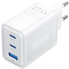 3-PORT USB (C + C + A) Gan Char (65W/65W/60W) Eu-plug White | APLIUM