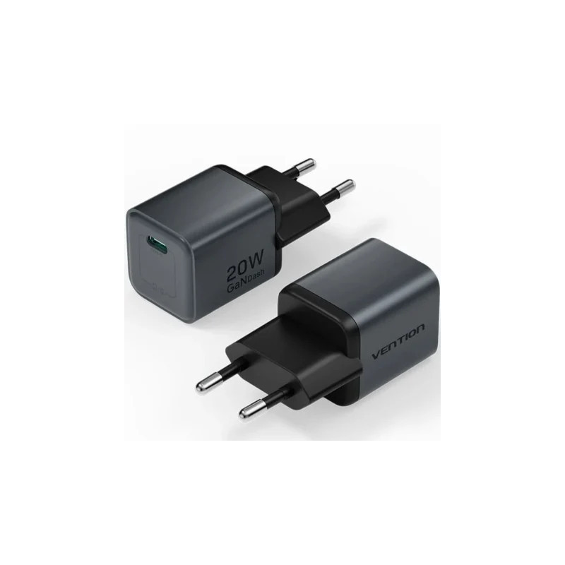 Cargador de Pared GaN Vention FEVH0-EU/ 1xUSB Tipo-C/ 20W | APLIUM