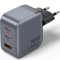 Cargador de Pared GaN Vention FEXH0-EU/ 2xUSB Tipo-C/ 1xUSB/ | APLIUM