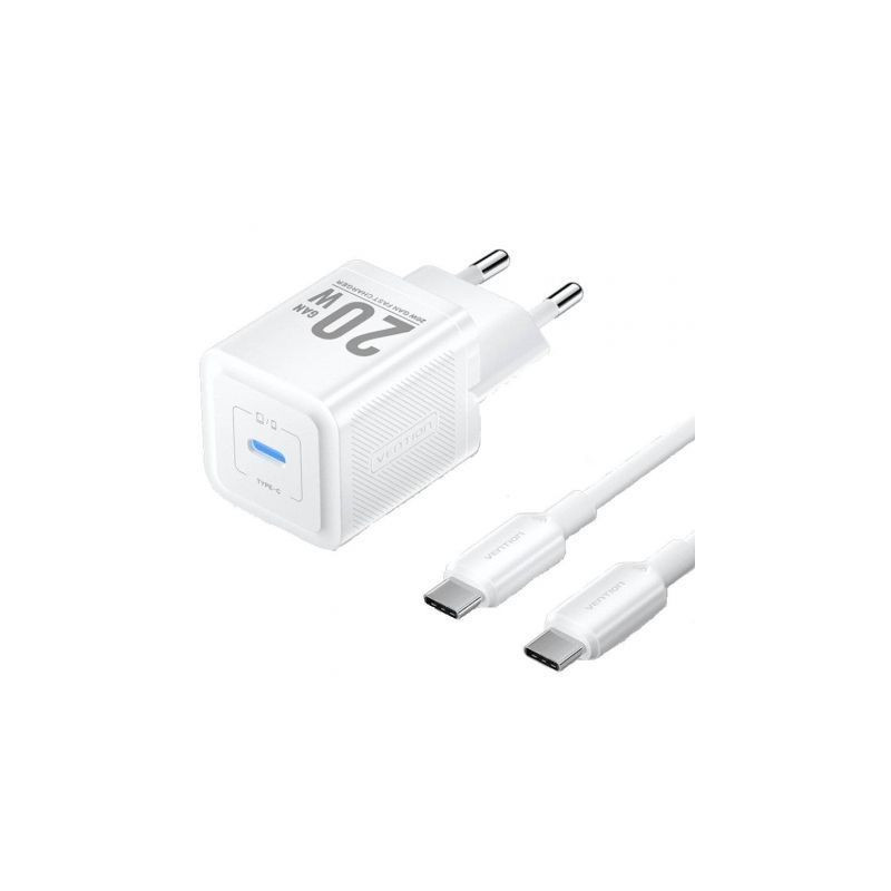 Cargador de Pared GaN Vention TZ-FEPW0-EU-01/ 1xUSB Tipo-C + | APLIUM