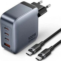 Cargador de Pared GaN Vention TZ-FETH0-EU/ 3xUSB Tipo-C/ 1xU | APLIUM