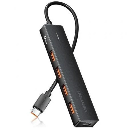 Hub USB 3.2 Vention CHJBB/ 4xUSB/ 1xUSB Tipo-C