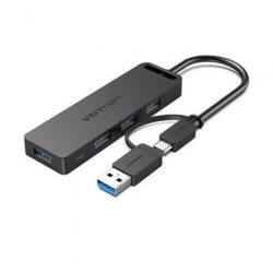 Hub USB 3.0 y Tipo-C Vention CHTBB/ 4xUSB/ USB Tipo-C PD | APLIUM