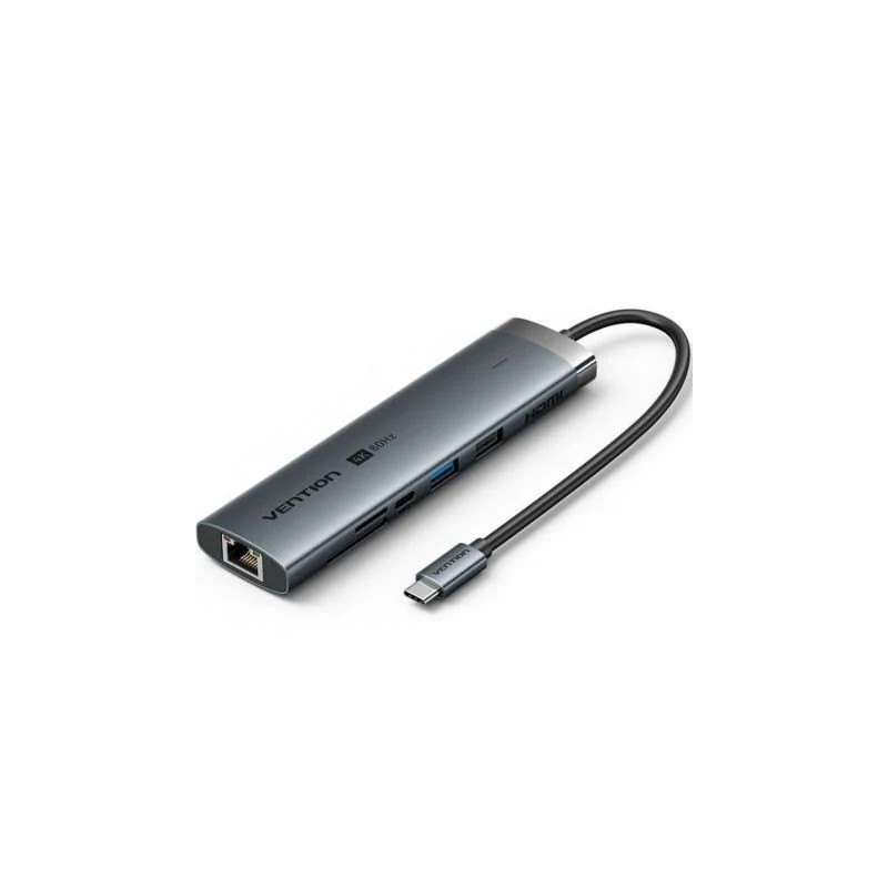 Docking USB Tipo-C Vention TGUHB/ RJ45/ 2xUSB/ 1xUSB Tipo-C/ | APLIUM