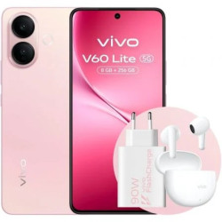 Smartphone Vivo V60 Lite 8GB/ 256GB/ 6.77"/ 5G/ Rosa/ Incluye Cargador