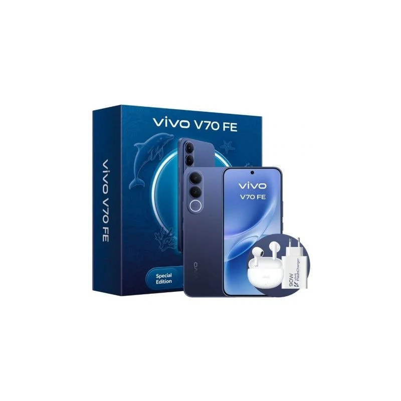 Smartphone Vivo V70 FE 8GB/ 512GB/ 6.83"/ 5G/ Azul/ Incluye Cargador +