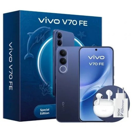 Smartphone Vivo V70 FE 8GB/ 512GB/ 6.83"/ 5G/ Azul/ Incluye Cargador +