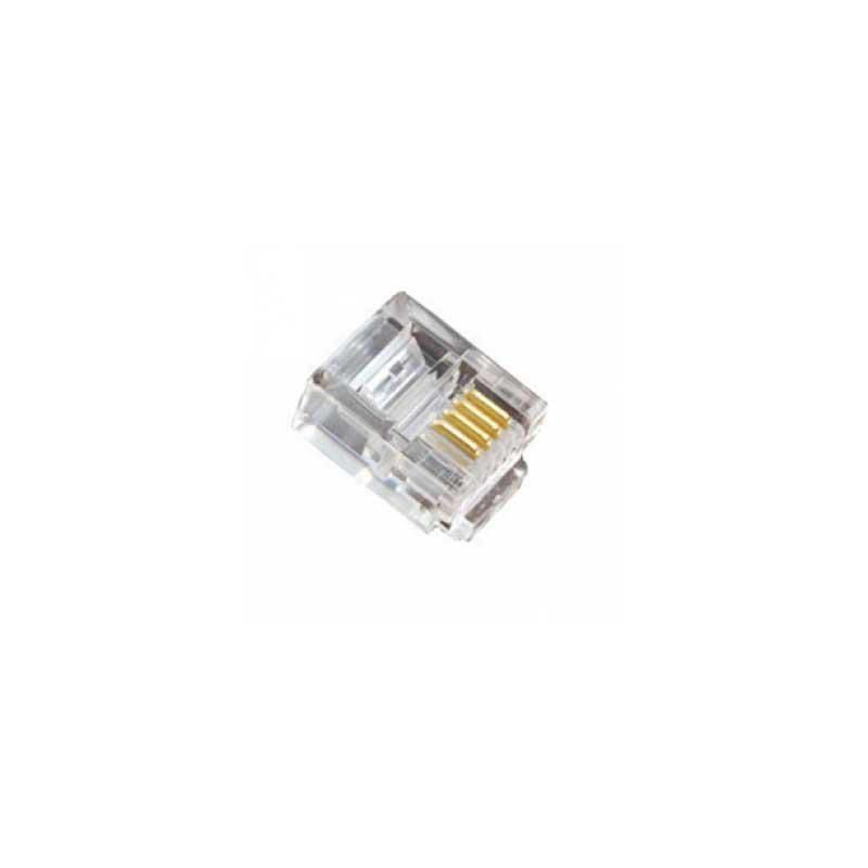 CONECTOR MACHO RJ11 (4 CONTACT