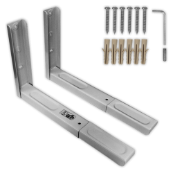 Soporte microondas plata