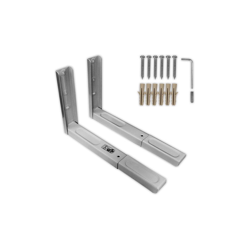 Soporte microondas plata