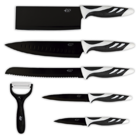 Set 6 Cuchillos CECOTEC SWISS NEGRO