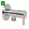 Valvula de Escuadra para Grifo 1/2¨ | APLIUM