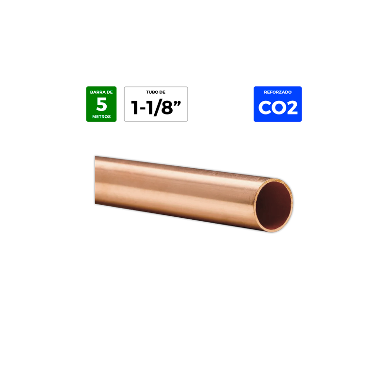 Tubo cobre 1-1/8¨ reforado CO2 (120 bar) | APLIUM