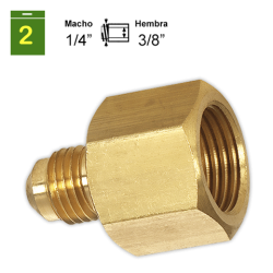 Reduccion SAE Macho-Hembra 1/4¨ x 3/8¨ | APLIUM