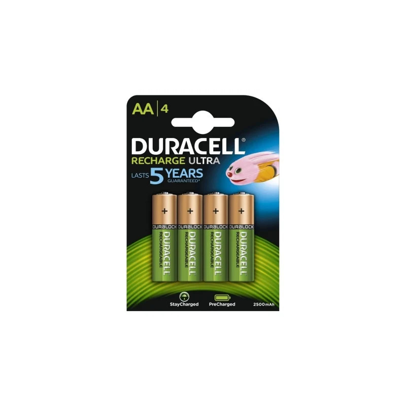 Pack de 4 Pilas AA Duracell HR06-P/ 1.2V/ Recargables