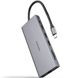 Docking Tipo-C Nanocable 10.16.4612/ 3xUSB/ 1xUSB Tipo-C/ 2xHDMI 4K/ 1