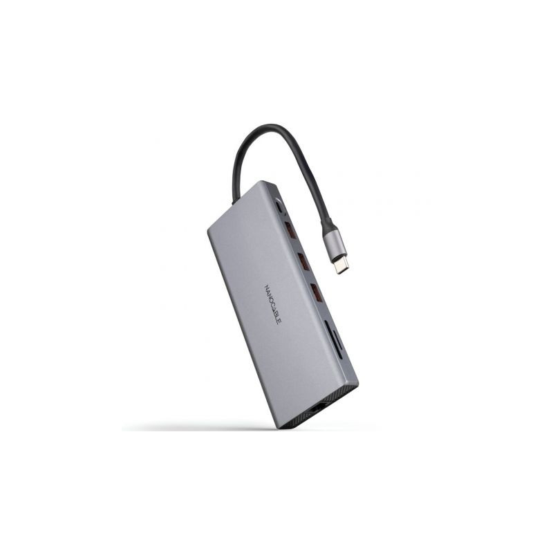 Docking Tipo-C Nanocable 10.16.4612/ 3xUSB/ 1xUSB Tipo-C/ 2xHDMI 4K/ 1