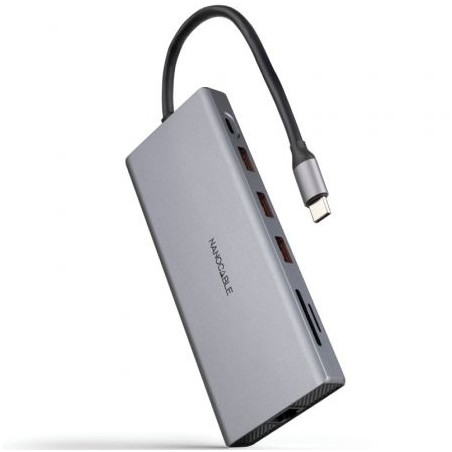 Docking Tipo-C Nanocable 10.16.4612/ 3xUSB/ 1xUSB Tipo-C/ 2xHDMI 4K/ 1
