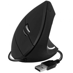Ratón Vertical Subblim Glide Vertical Ergo Wired/ Hasta 1600 DPI/ Negr