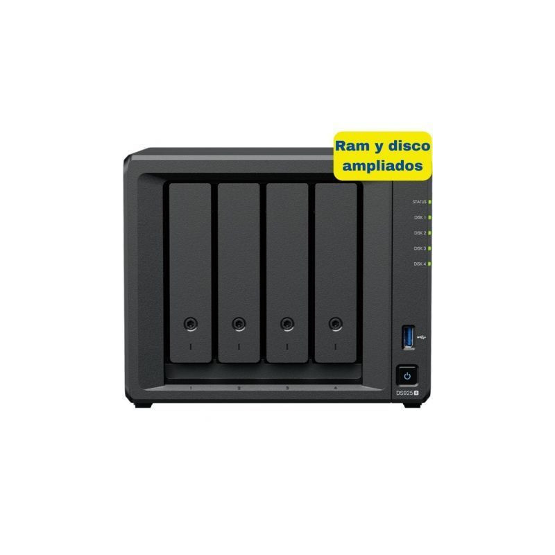 NAS Synology Diskstation DS925+/ 4 Bahías 3.5"- 2.5"/ 8GB DDR4/ 16TB/