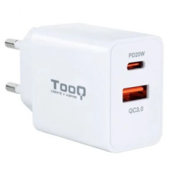 Cargador de Pared TooQ TQWC-2SC04WT/ 1xUSB Tipo-C/ 1xUSB/ 20 | APLIUM