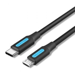 Cable USB 2.0 Tipo-C Vention COVBH/ USB Tipo-C Macho - MicroUSB Macho/