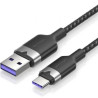 Cable USB 2.0 Tipo-C Vention CTOBF/ USB Tipo-C Macho - USB Macho/ Hast