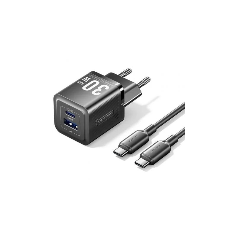 Cargador de Pared GaN Vention TZ-FEQB0-EU-01/ 1xUSB Tipo-C/ | APLIUM