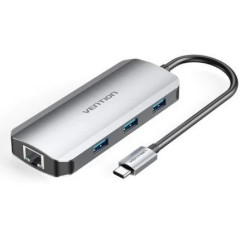 Docking USB Tipo-C Vention TOHHB/ 1xHDMI 4K/ 3xUSB/ 1xRJ45/ 1xUSB Tipo