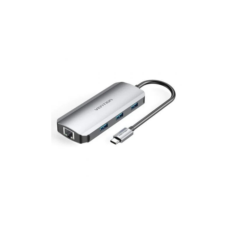 Docking USB Tipo-C Vention TOHHB/ 1xHDMI 4K/ 3xUSB/ 1xRJ45/ 1xUSB Tipo