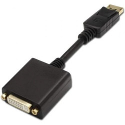 Conversor Aisens A125-0133/ DisplayPort Macho - DVI Hembra/ 15cm/ Negr