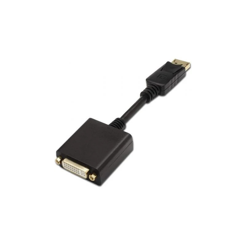 Conversor Aisens A125-0133/ DisplayPort Macho - DVI Hembra/ 15cm/ Negr