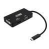 Conversor Nanocable 10.16.4301-BK/ USB Tipo-C Macho - VGA Hembra/ DVI
