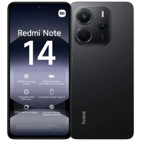 Smartphone Xiaomi Redmi Note 14 6GB/ 128GB/ 6.67"/ Negro