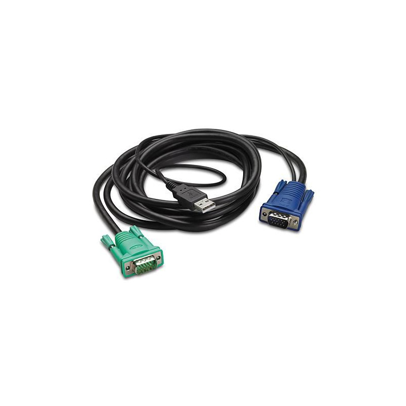Integrated Lcd Kvm USB Cable - 12FT (3M) | APLIUM