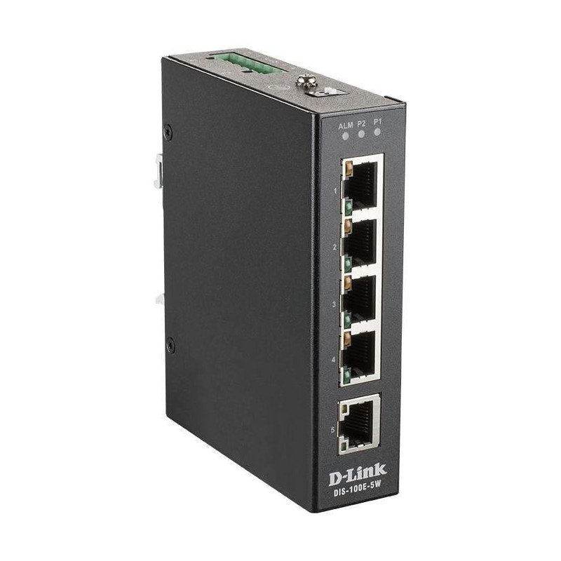 D-Link DIS 100E-5W - Conmutador - sin gestionar - 5 x 10/100 - montaje