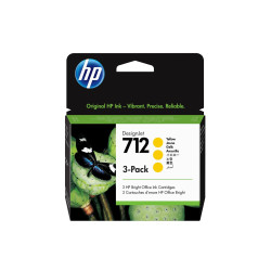 HP 712 3-PACK 29-ML Yellow DesignJet Ink Cartridge | APLIUM