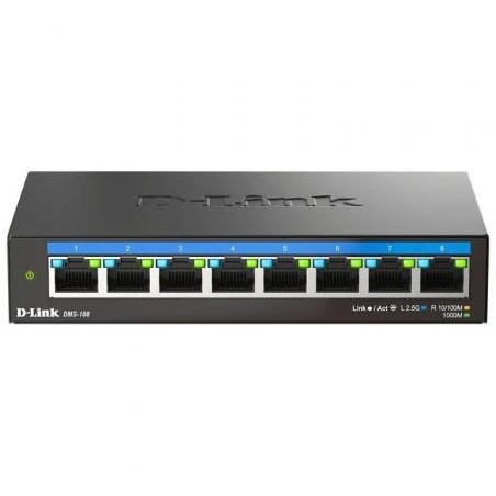 Switch D-Link DMS-108 8 Puertos/ RJ-45 10/100/1000/2.5 Gbps