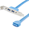 2 Port USB 3 A Female Slot Plate Adapter