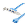 2 Port USB 3 A Female Slot Plate Adapter