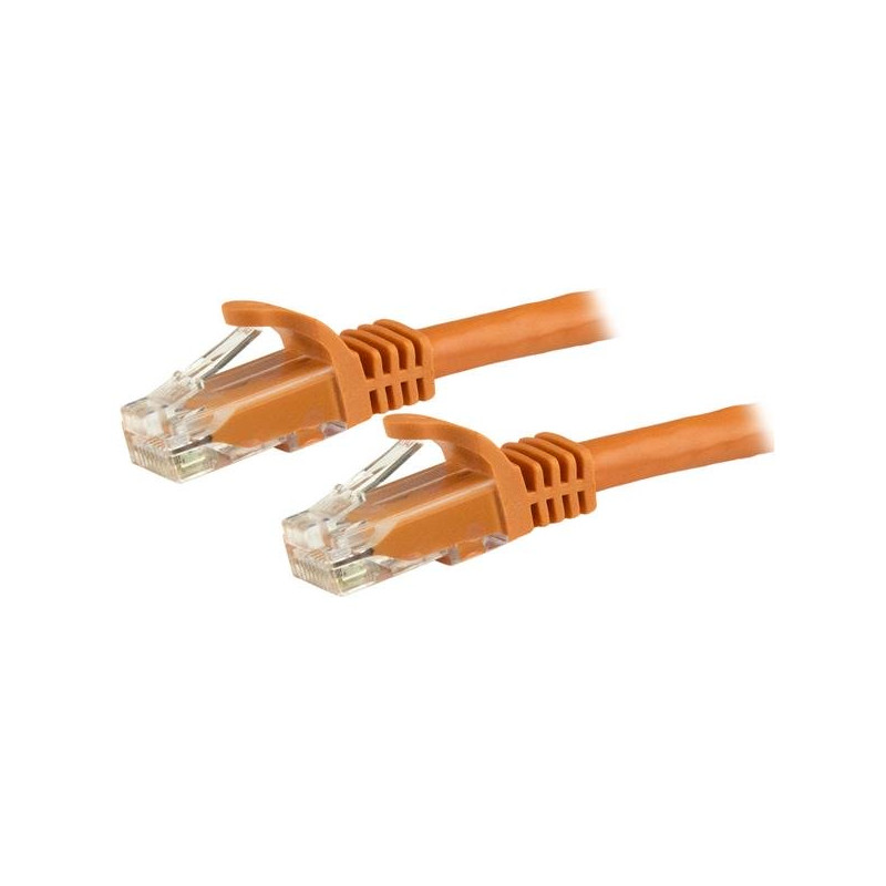 15m Orange Snagless Cat6 UTP Patch Cable