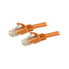 15m Orange Snagless Cat6 UTP Patch Cable