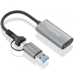 Conversor HDMI Aisens A109-0913/ USB + USB Tipo-C 3.1 Macho - HDMI Mac