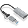 Conversor HDMI Aisens A109-0913/ USB + USB Tipo-C 3.1 Macho - HDMI Mac